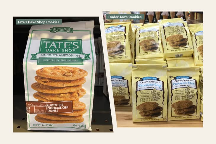 Left: Tate’s Bake Shop Cookies; Right: Trader Joe’s Cookies