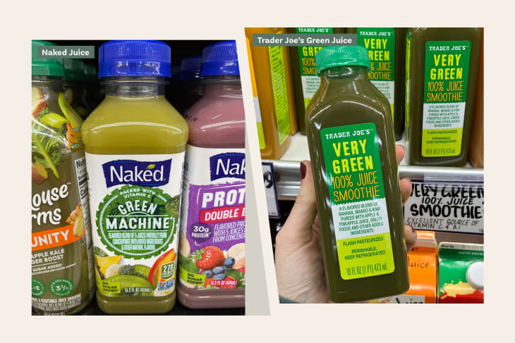 Left: Naked Juice; Right: Trader Joe’s Green Juice
