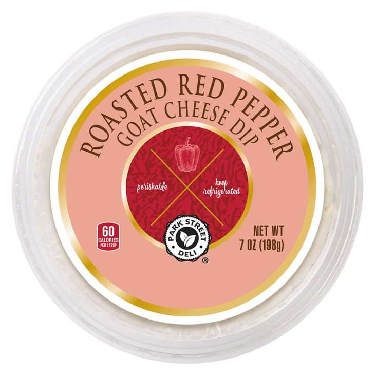 Roasted red pepper goat cheese dip.