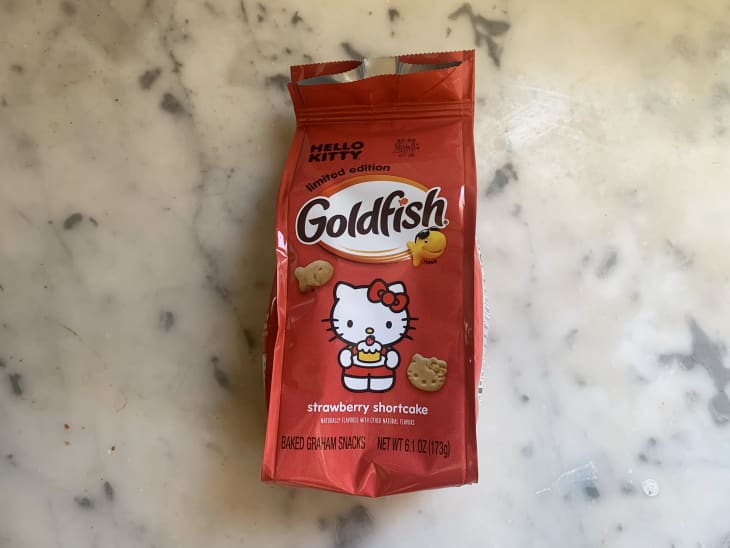 Hello Kitty Goldfish on countertop