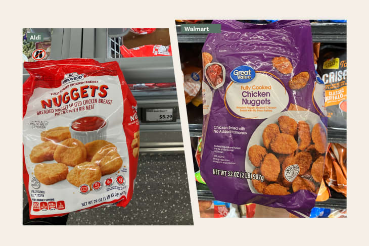 Aldi vs. Walmart chicken nuggets.