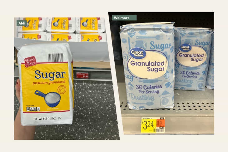 Aldi vs. Walmart sugar.