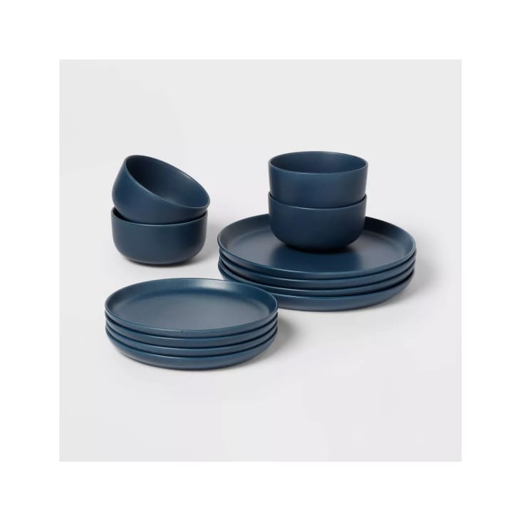 12pc Stoneware Tilley Dinnerware Set Blue at Target