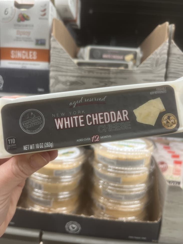 New York white cheddar cheese.