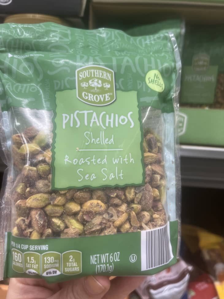 Roasted with sea salt pistachios.