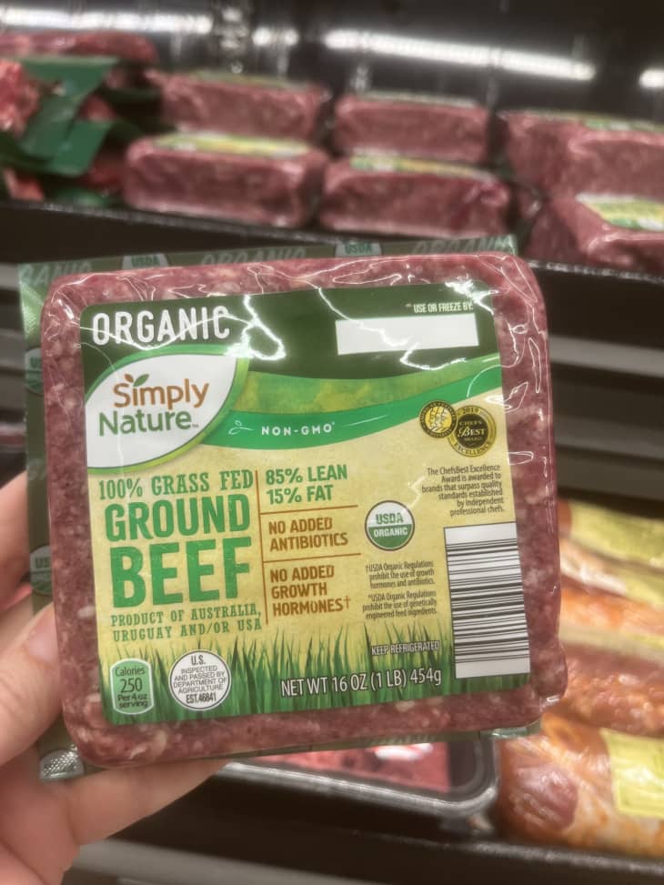 Simply nature ground beef.