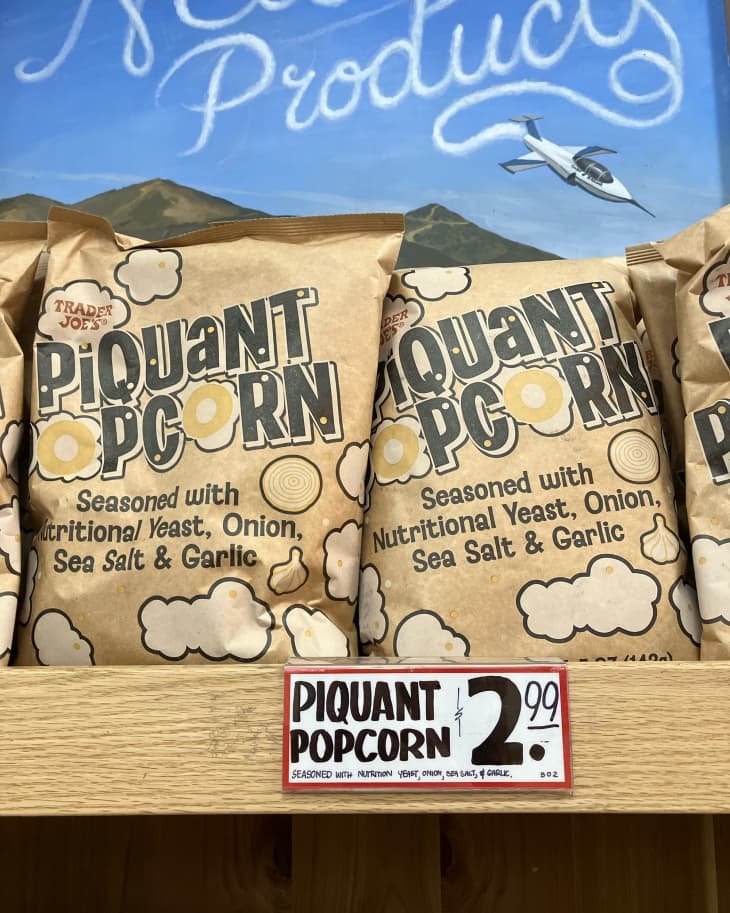 Trader Joe's Piquant popcorn.