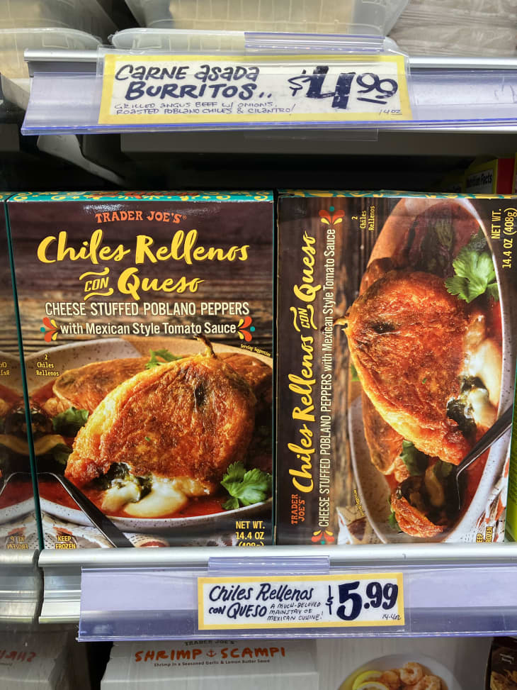 Chiles Rellenos con queso at Trader Joe's.