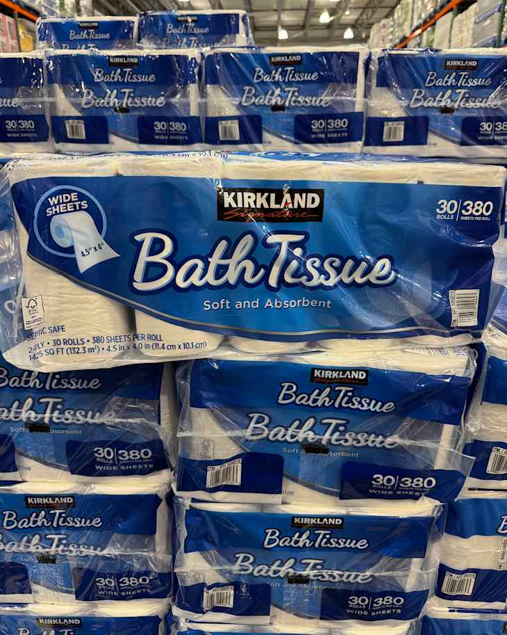 Kirkland Signature Bath Tissue at Costco store