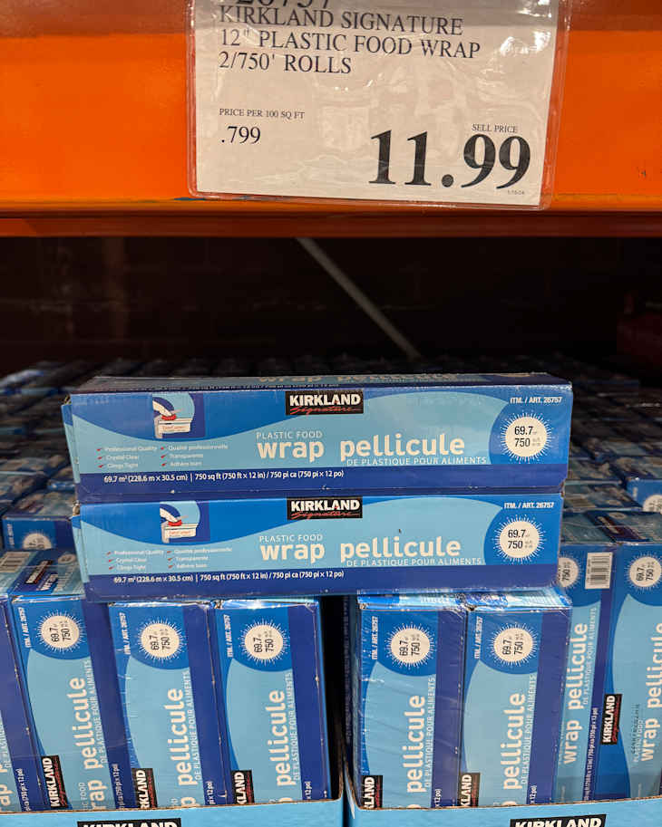 KIRKLAND SIGNATURE F00D WRAP at Costco store