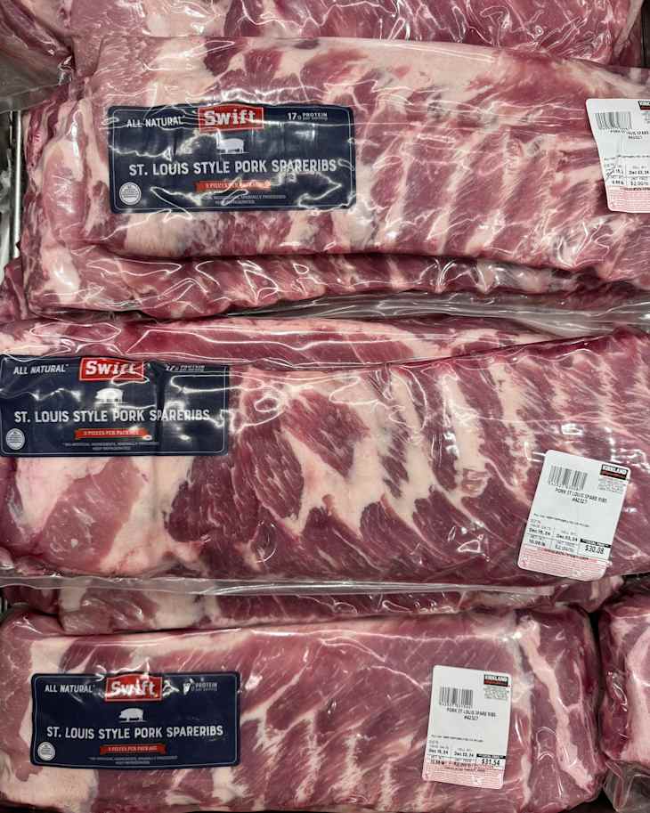 Swift St. Louis Style Pork Spareribs at Costco store