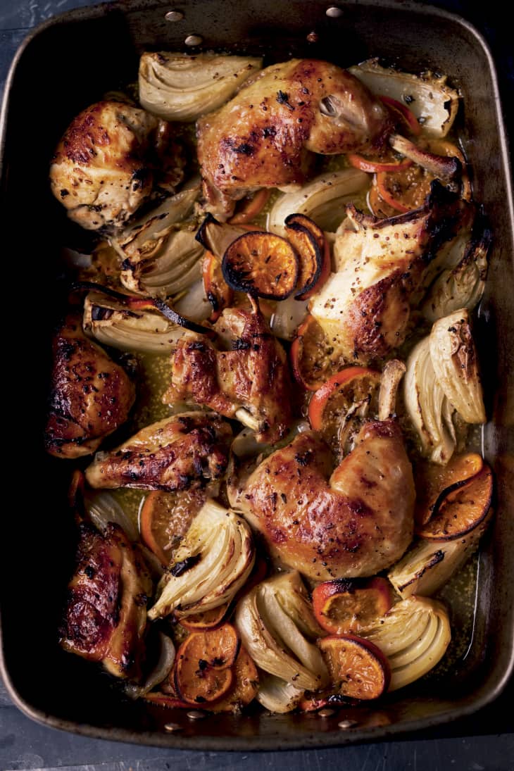 Roasted Chicken with Clementines & Arak