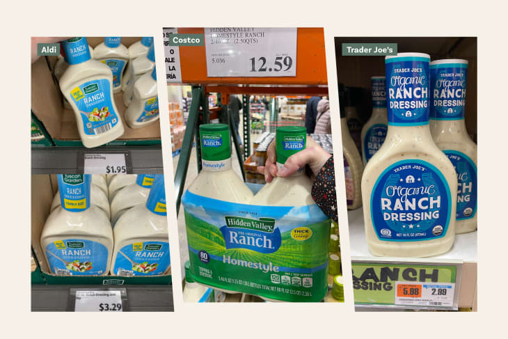 Ranch dressings from various retailers.