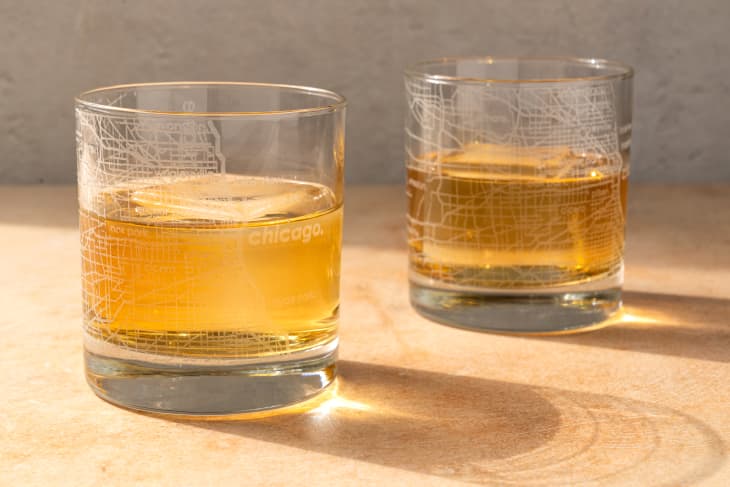 Home Town Custom Map Whiskey Glasses