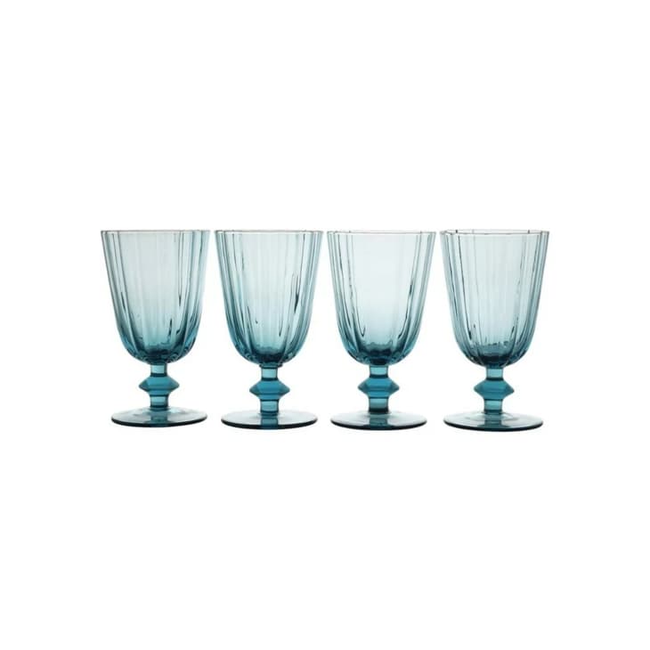 Beautiful Scallop Glass Goblets Set of 4 at Walmart