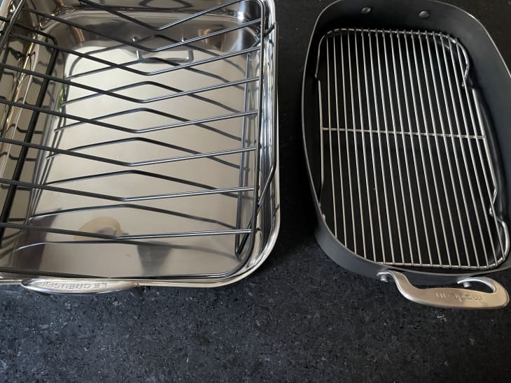 comparison of roasting pan racks