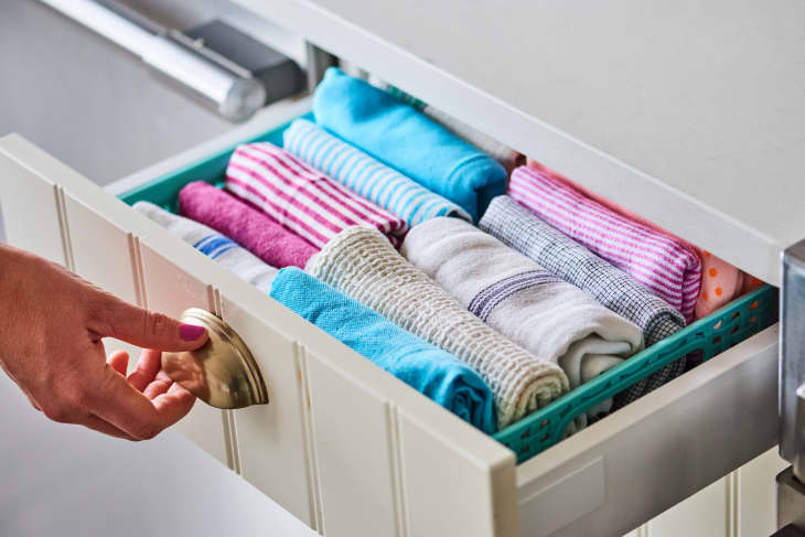 The Best Way to Store Kitchen Towels