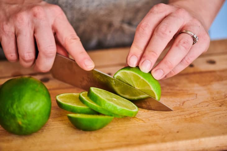 slicing some limes