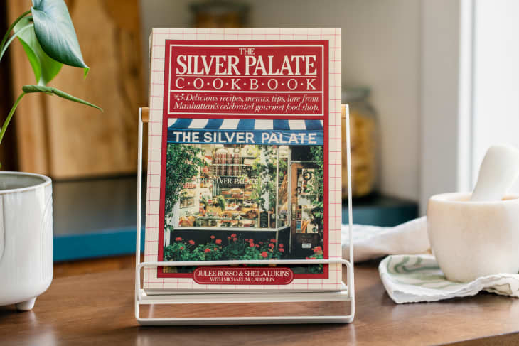 The Silver Palate cookbook displayed on bookstand.