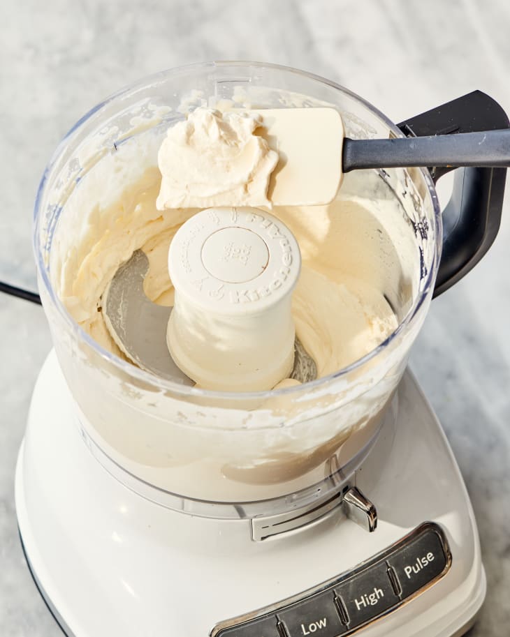 food processor with whipped cream