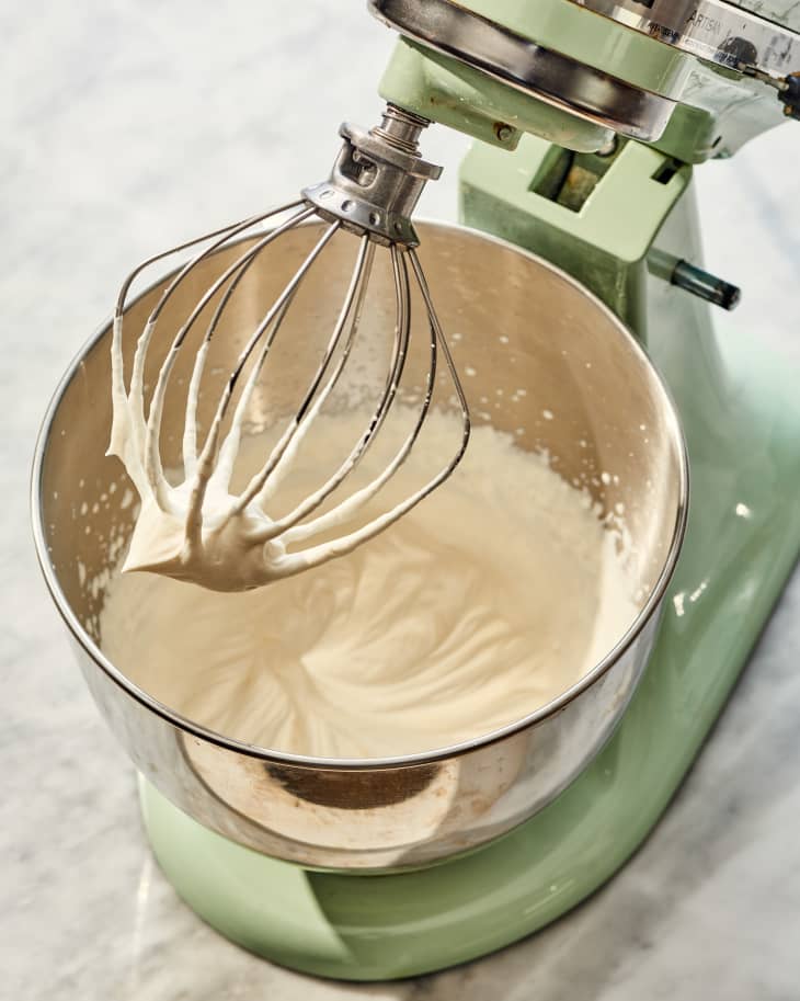 stand mixer with whipped cream