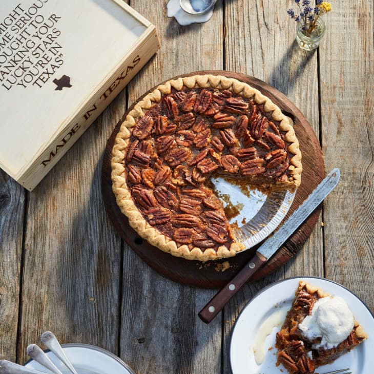 Brazos Bottom Pecan Pie in a Wooden Box at Goode Co.