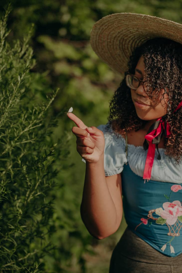 Alexis Nikole with a moth on her finger