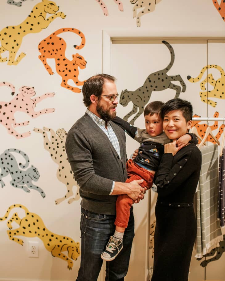 Diana Wang and her family in fine feather