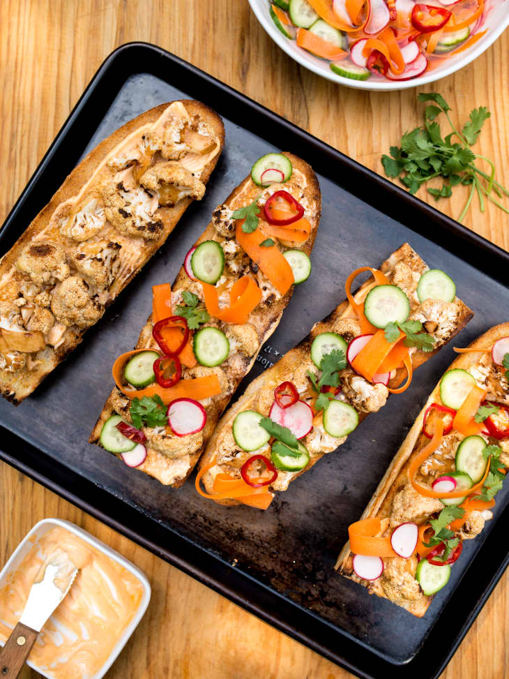 Grilled Open-Faced Cauliflower Banh Mi