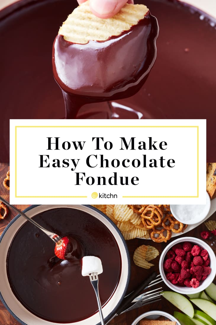 how to make easy chocolate fondue custom pin