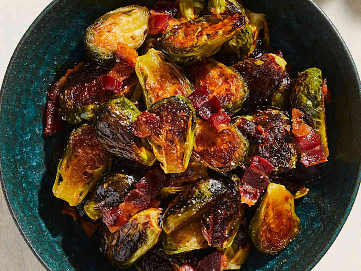 Maple Bacon Roasted Brussels Sprouts Recipe The Kitchn