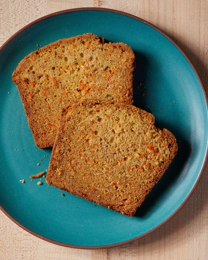 carrot bread on plate