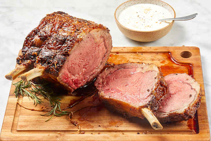 house of prime rib dressing recipe Herbed Prime Rib Recipe with Two Sauces