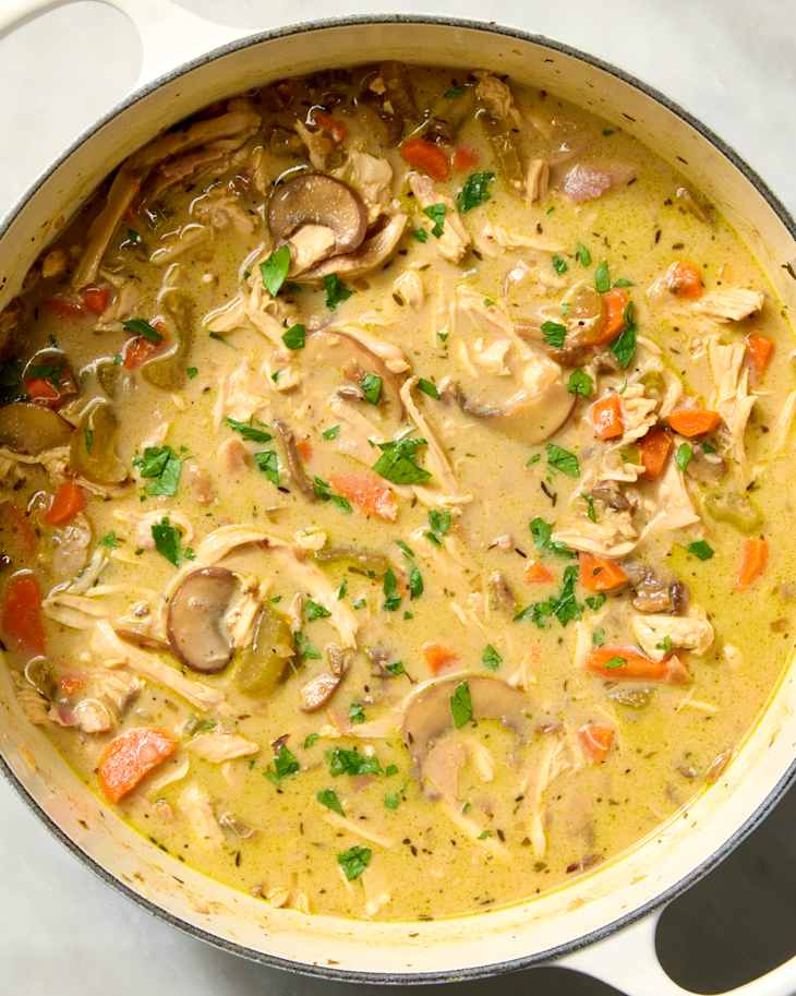 Creamy Chicken and Mushroom Soup Recipe The Kitchn