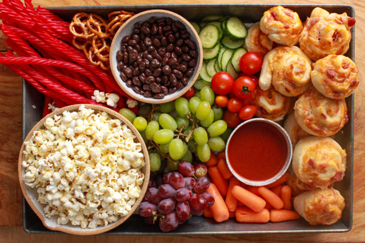 Sweet and Savory Snack Board for A Family Movie Night 