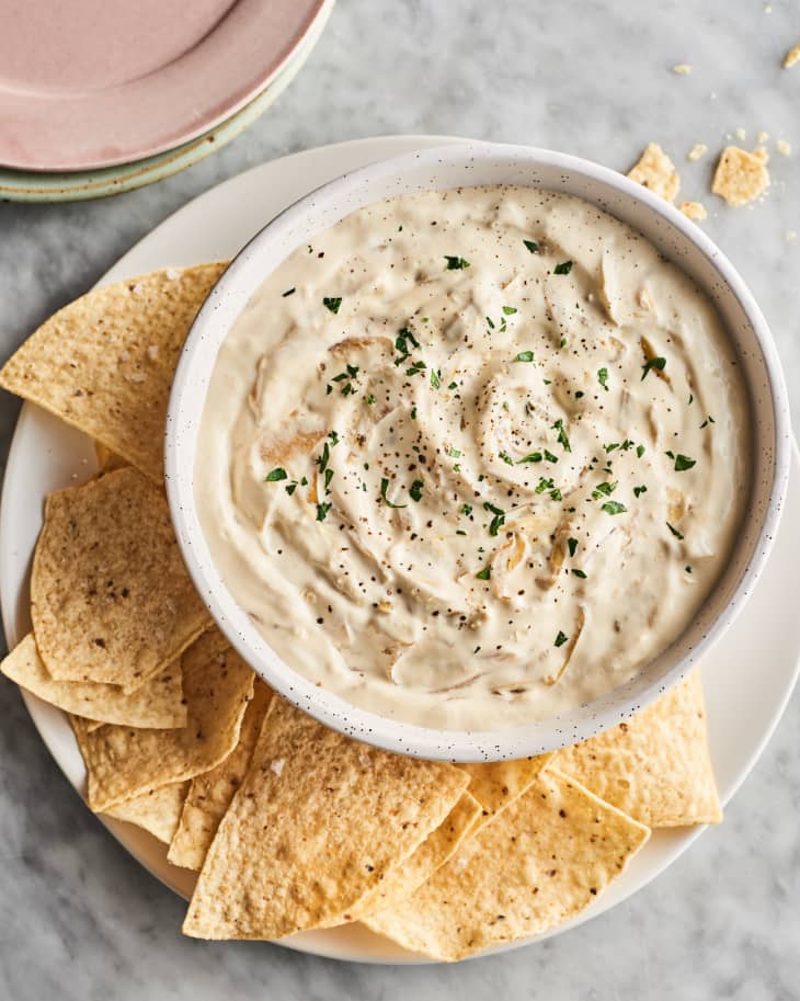 bowl of caramelized onion dip