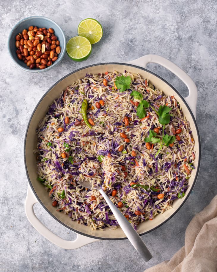 Chitra's Chitranna (Shredded Cabbage, Lime & Peanut Rice ...