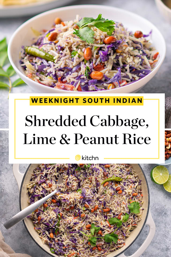 shredded cabbage lime and peanut rice custom pin