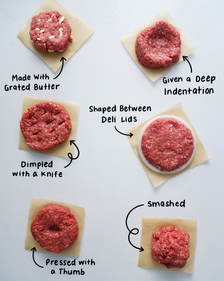 Ground beef burger patties