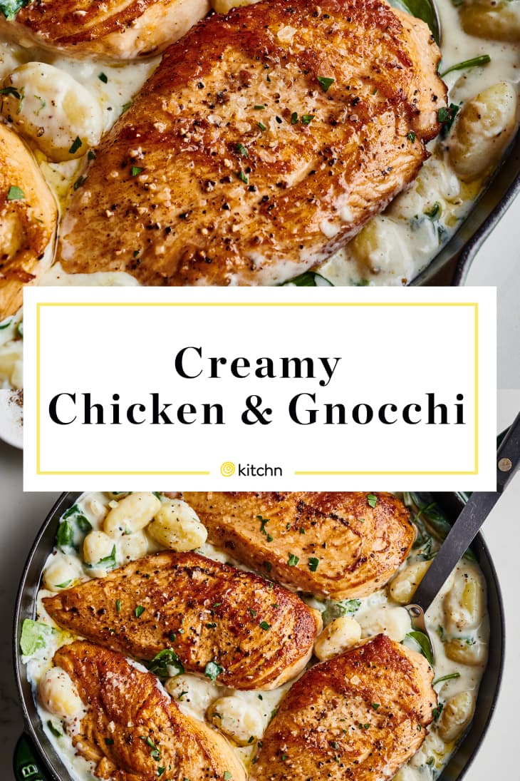 creamy chicken & gnocchi custom pin
