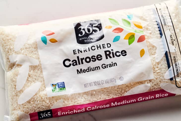 bag of calrose rice grains
