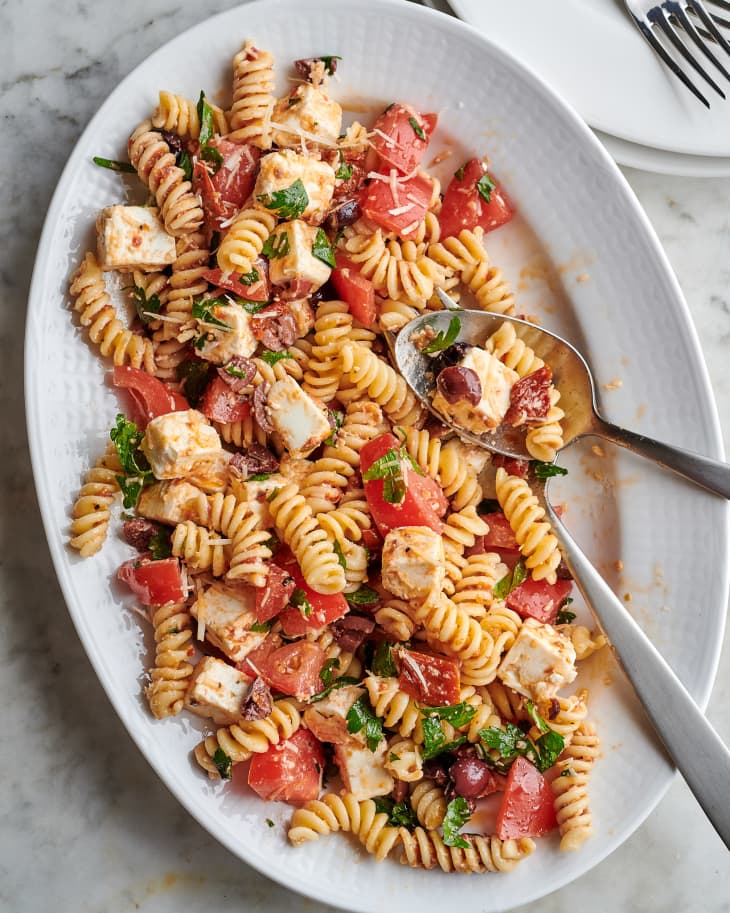 pasta salad in a bowl