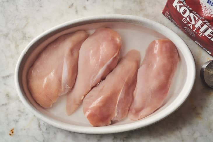 chicken breasts in brine