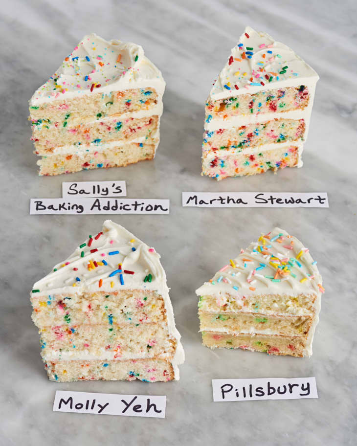 Christmas Funfetti Sheet Cake