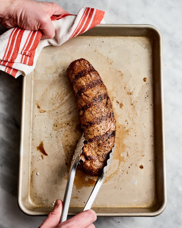a grilled pork loin, just off the grill