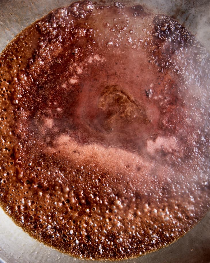 sauce simmering in pan