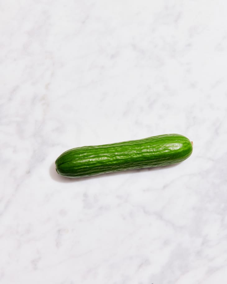 persian cucumber on marble counter