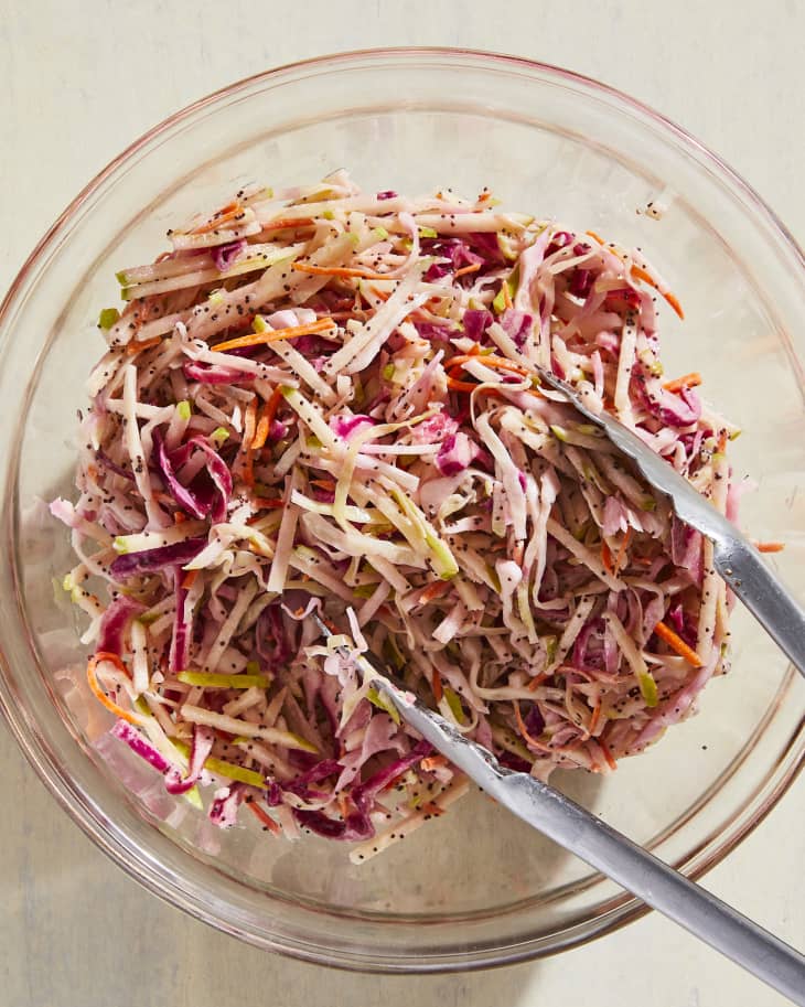 Damn Delicious red cabbage coleslaw.