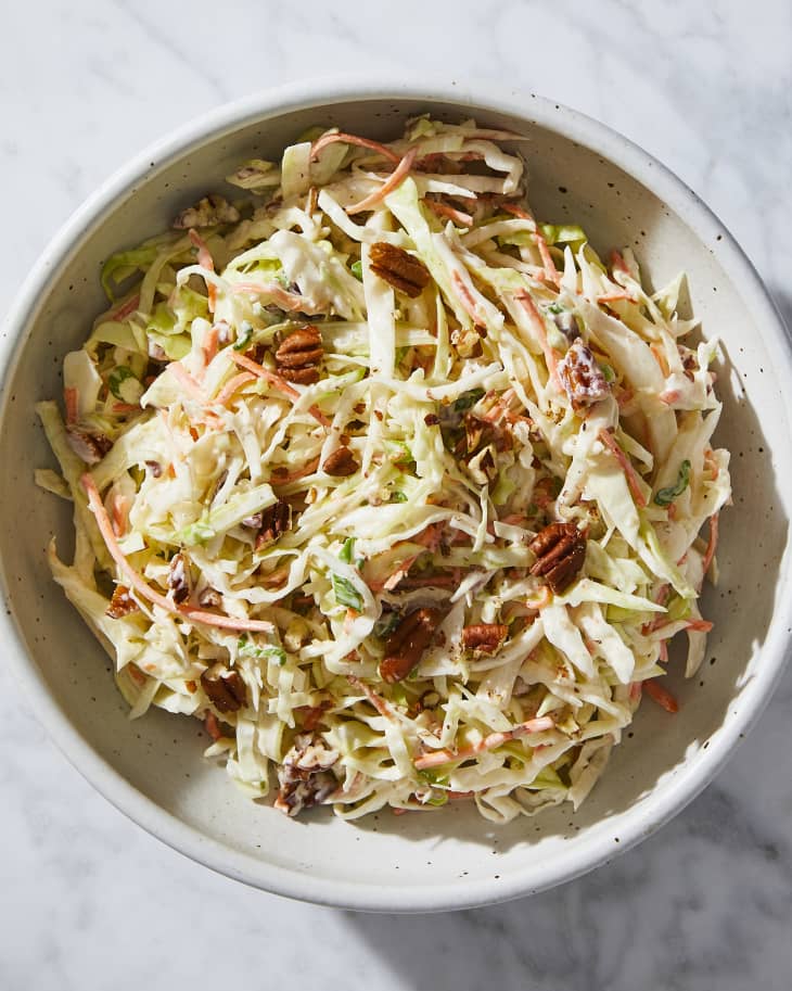 Nigella Lawson's coleslaw in serving bowl.