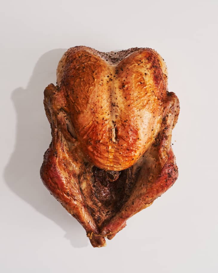 turkey cooked in its method on white